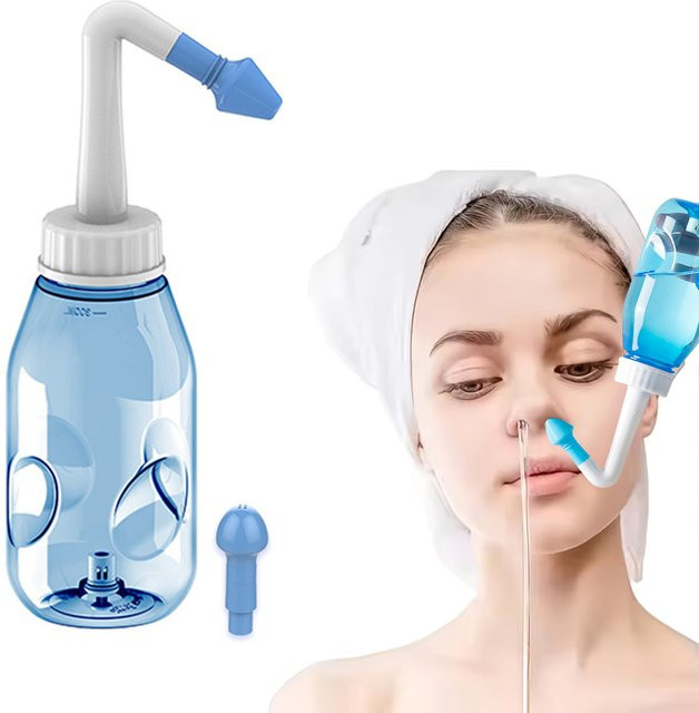 Waterpulse Nasenspülflasche für Erwachsene und Kinder in Blau - Bild 1