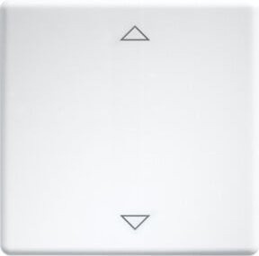 Eltako Wippe lasergraviert in Weiß mit 2 Tastern, Maße: 55 x 55 mm - Bild 1