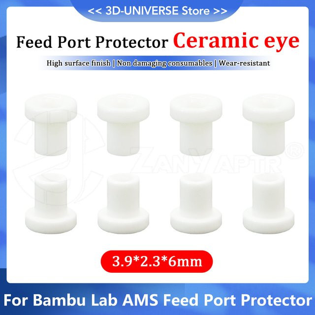 AMS Keramik-Auge für Bambu Lab X1 und P1 Serie, Filament-Zufuhranschluss-Schutz in Weiß - Bild 1
