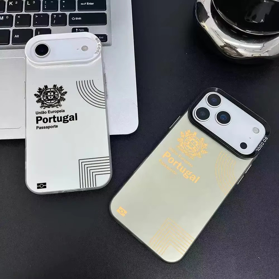 Stoßfeste Handyhülle im Portugal-Pass-Design für iPhone 11 bis iPhone 17 Pro Max, Matte Laser Aurora in Multicolour und Pink - Bild 2