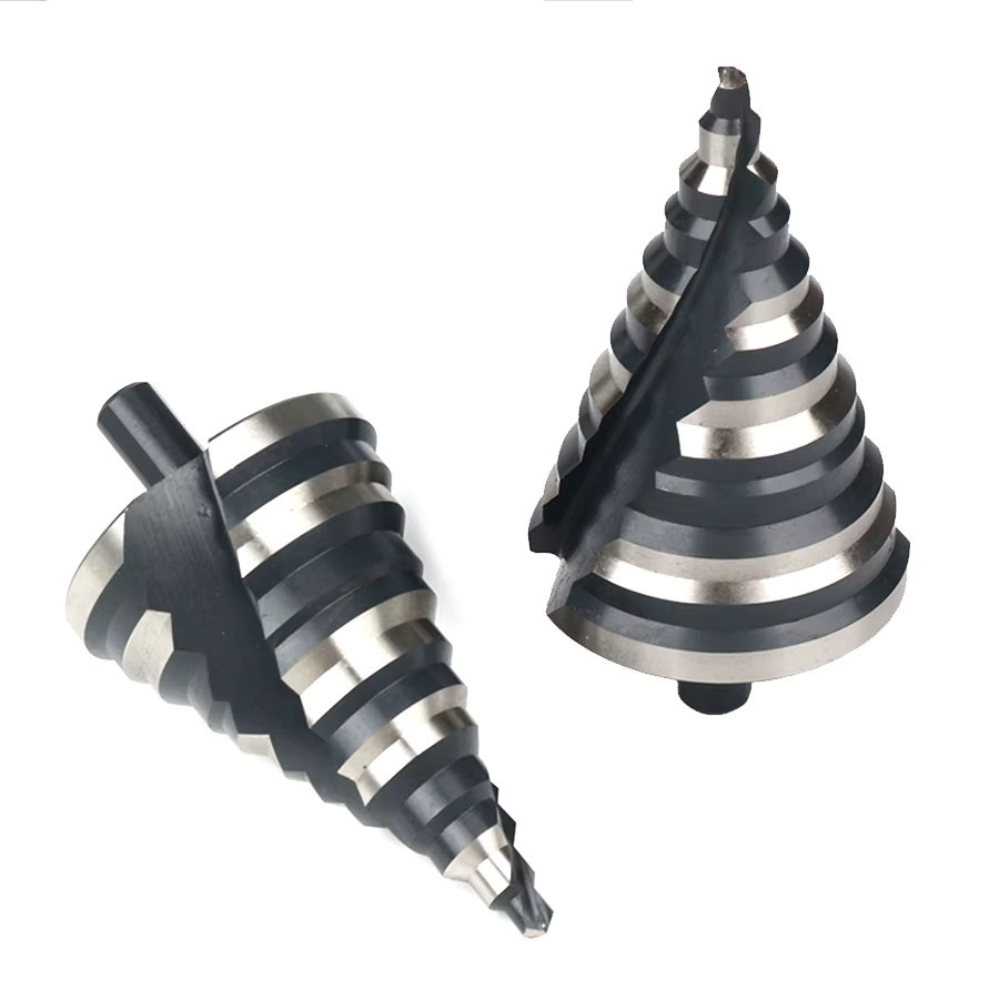 YONGRUIGONGJU Hochleistungs-Stufenbohrer mit Spiralnut in Silber für Edelstahl, Kupfer, Aluminium, Holz und Kunststoff - Bild 5