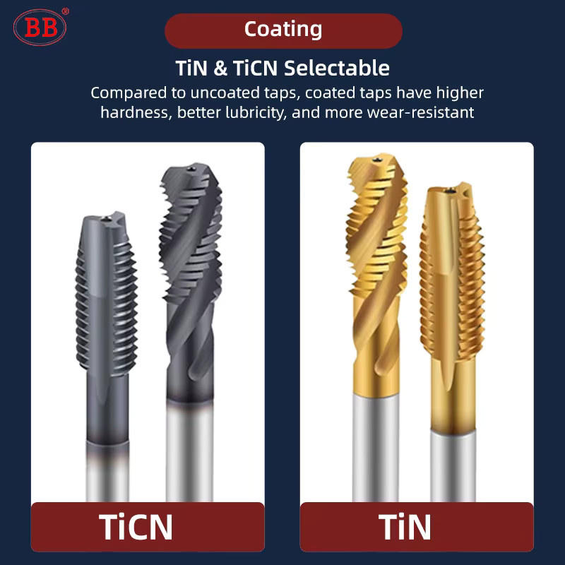 BB Cobalt Machine Tap BB HSS CO TiN Spiral Straight Flute CNC Forming Threading Tool aus Edelstahl - Bild 2