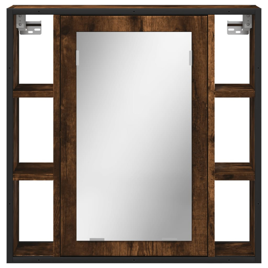 vidaXL Bad-Spiegelschrank in Räuchereiche, B/T/H: 60 x 16 x 60 cm - Bild 4