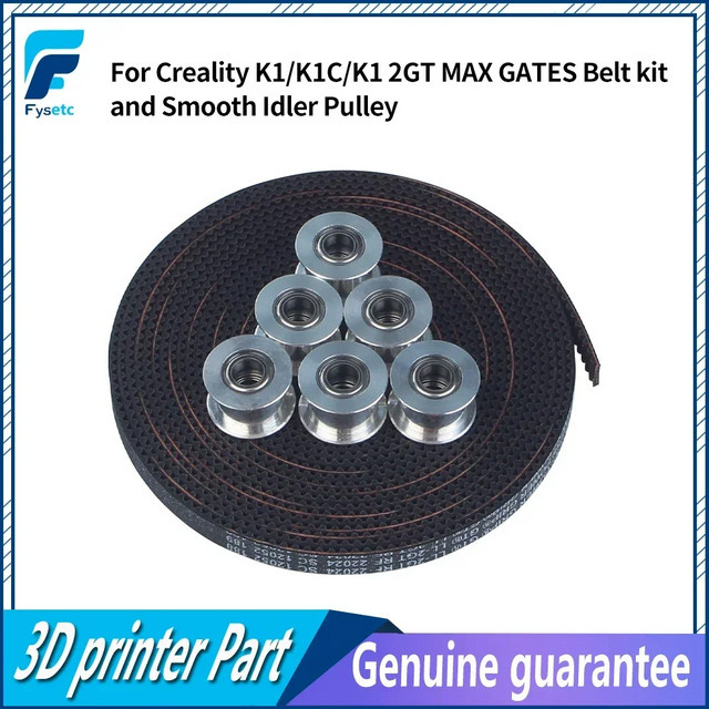 Creality 2GT Max Gates Riemensatz und glatte Umlenkrolle für K1 K1C 3D-Drucker in Schwarz - Bild 1