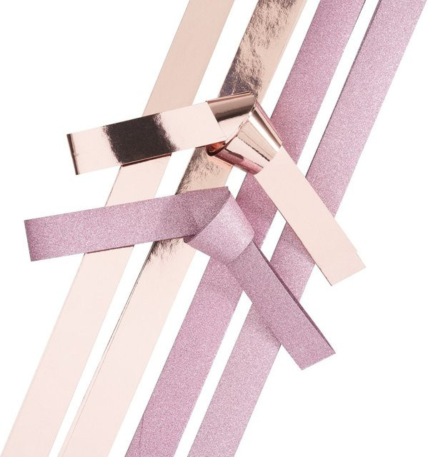 Glitzernde Papierstreifen von Gebrüder Bertels in Rosa und Pink mit glänzendem Finish - Bild 1