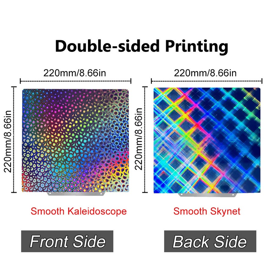 CUBMAG PEI-Federstahlplatte doppelseitig für Anet A8 A6 Wanhao Duplicator I3 und Anycubic Mega Pro, B/T: 220 x 220 mm - Bild 4
