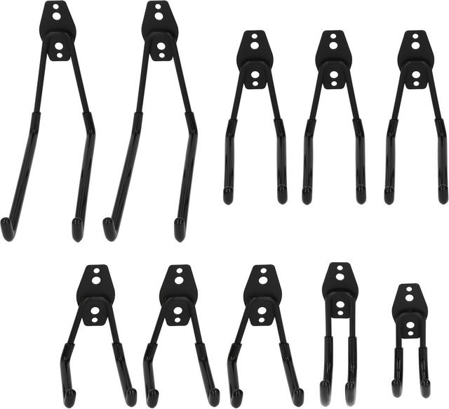 Aimo Garagenhaken Set 10 Stück zur Wandmontage für Fahrrad und Werkzeug in Schwarz - Bild 1