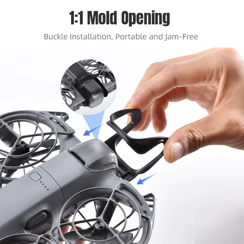 DJI NEO 2 Stoßstangenschutz aus Kunststoff in Schwarz als Kameraobjektivschutz und Drohnenzubehör - Bild 4