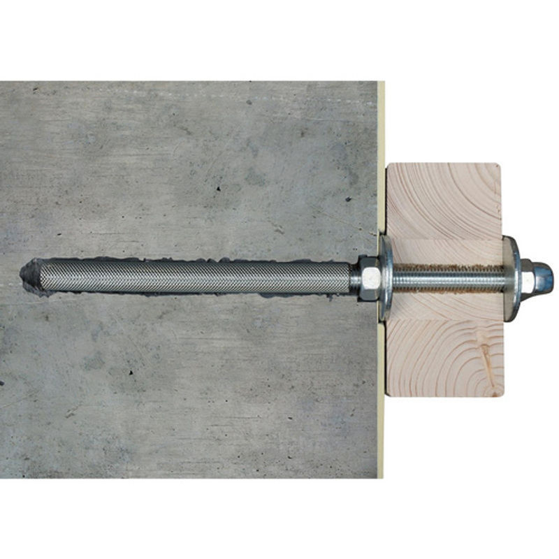 Skan Holz Wandbefestigungsset Größe 3 in Silber mit Schrauben, Muttern und Unterlegscheiben aus Metall - Bild 2