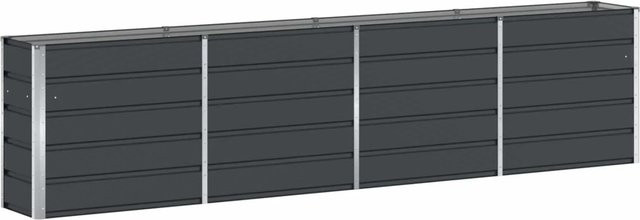 vidaXL Pflanzkübel Anthrazit aus Stahl und Kunststoff B/T/H: 160 x 40 x 75 cm - Bild 1