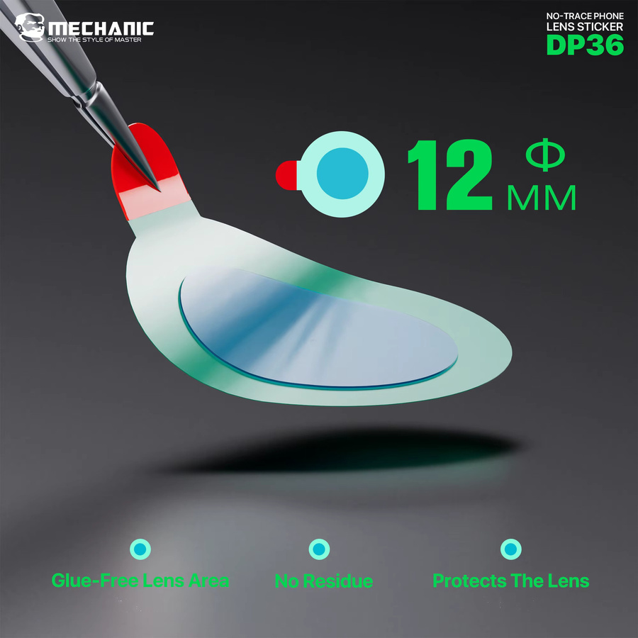 MECHANIC DP36 Handykamera-Objektivaufkleber mit Blaulichtschutz und Doppelschicht-Design, 360 Stück, transparent - Bild 4