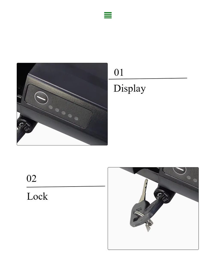 Phylion E-Bike Akku für Gepäckträger Joycube Wall-ES XH370-13J in Schwarz, 36V - Bild 3