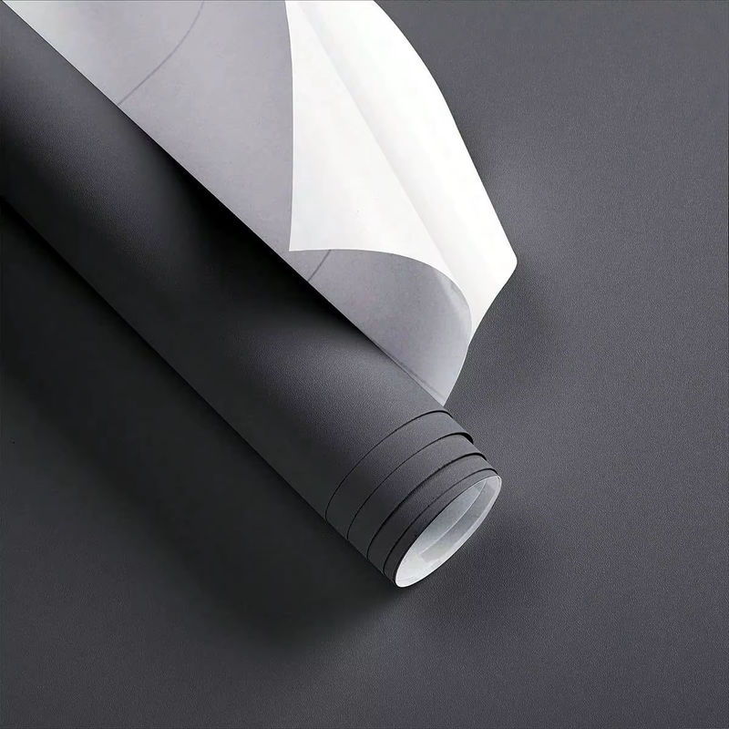 TTOKKONG WALLPAPER Selbstklebende Tapete in Grau, Wasserfeste PVC-Wandgestaltung für Wohnzimmer, Schlafzimmer und Küchenarbeitsplatte - Bild 2