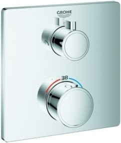 Grohe Grohtherm UP Fertigmontageset Brausethermostat mit 2-Wege-Umstellung in Chrom - Bild 1