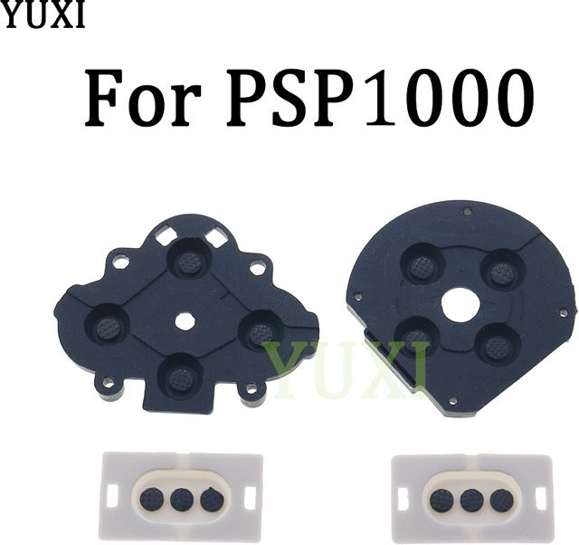 Yuxi Ersatz Leitfähige Gummi-Pads für PSP 1000 Spielkonsole, Schwarz - Bild 1