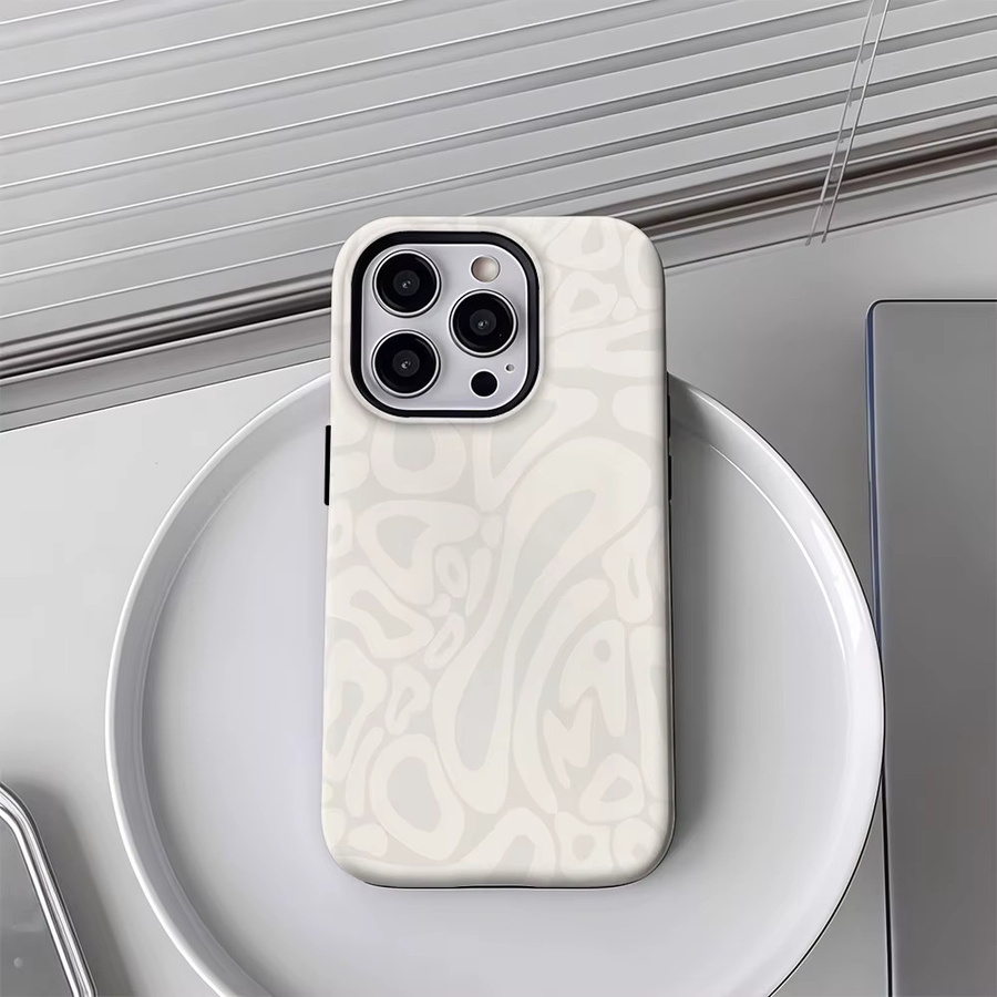 Potdemiel Magnetische Handyhülle für iPhone 17 16 15 14 13 Pro Max Plus in Beige, Robuste Einzel- und Doppelschicht-Schutzhülle - Bild 2