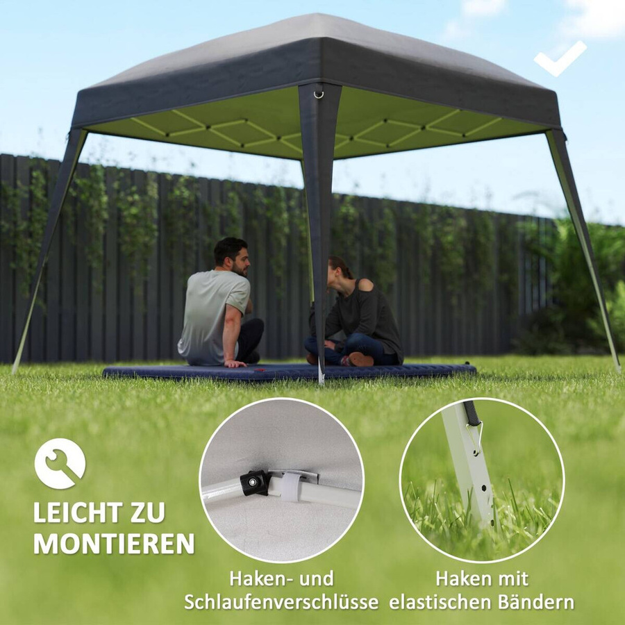 Outsunny Ersatzdach aus Polyester in Dunkelgrau mit UPF 50+, B/H/L: 300 x 1 x 300 cm - Bild 2