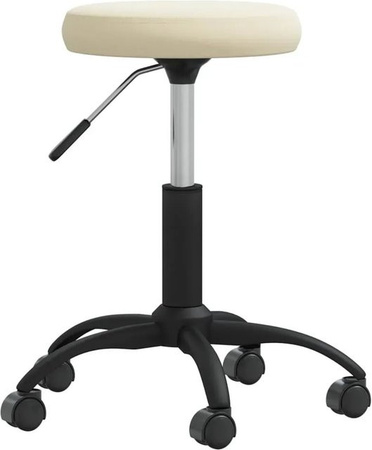 vidaXL Esszimmerstuhl mit Samtbezug in Beige, drehbar und modern