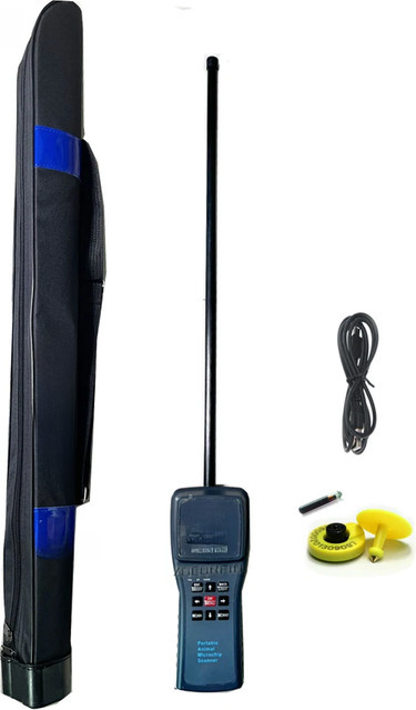 ZOCORFID Tier-Chip Scanner wasserdicht und wiederaufladbar für 134kHz und 125kHz ID Microchips in Schwarz mit USB 2.0 Anschluss - Bild 1