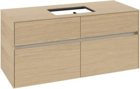 V&B Waschtischunterschrank Collaro in Nordic Oak mit mittigem Waschtisch, B/T/H: 120 x 54,8 x 50 cm - Bild 1
