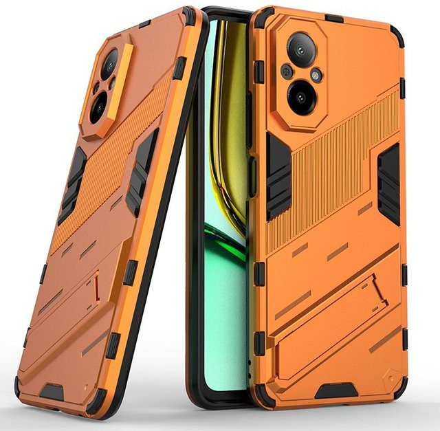 Magnetische Panzer-Handyhülle mit Ständer für Oppo Realme C67 C63 C61 C65 C55 C53 C51 C21Y C25Y C12 C15 in Orange - Bild 1