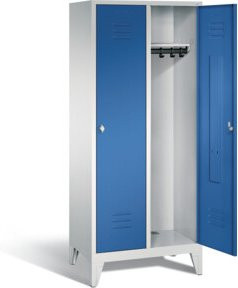 C+P Garderobenschrank Classic mit Front in Enzianblau und Korpus in Lichtgrau, H x B x T: 185 x 81 x 50 cm - Bild 1