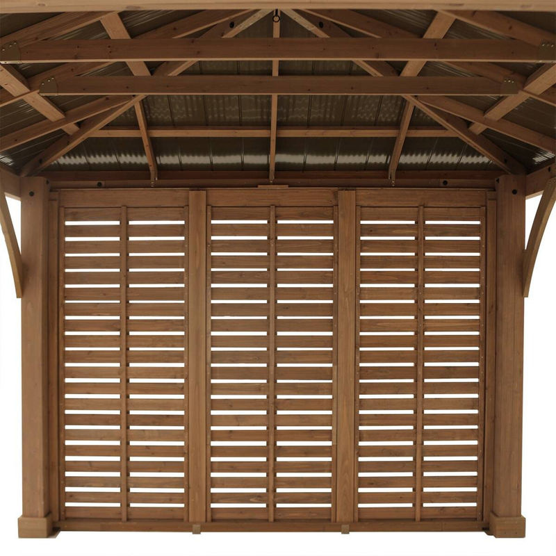 Westmann Seitenwand für Holzpavillon Devon in Natur Holz, B/H/T: 298 x 232 x 8 cm - Bild 6