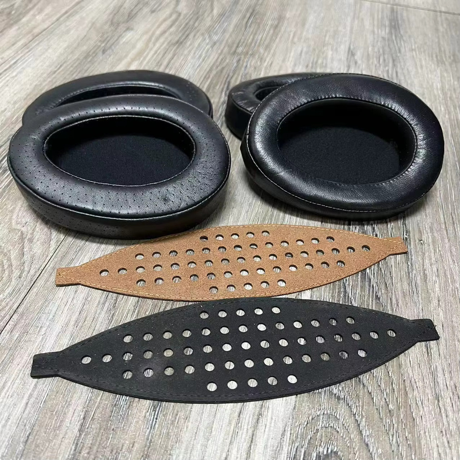 Echte Schaffellleder Ohrpolster für HIFIMAN ANANDA Edition XS Arya BT Nano Susvara HE1000SE HE1000V2 Kopfhörer in Schwarz oder Braun - Bild 2