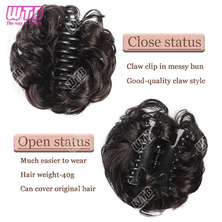 WTB Synthetischer Chignon, Clip-in-Haarteil, Damen - Bild 4