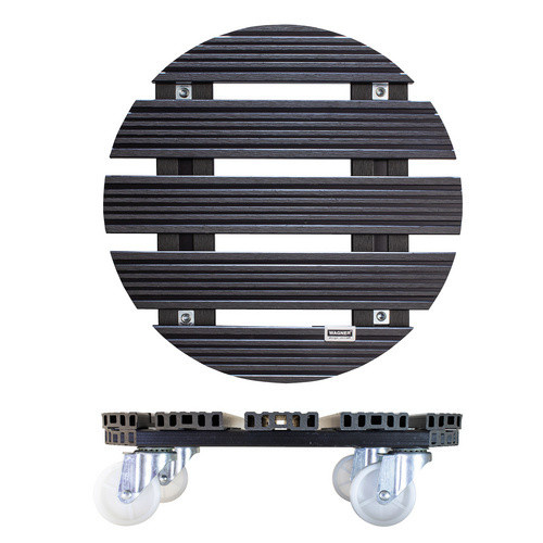 Wagner System Multiroller GreenHome Kübelroller aus WPC in Anthrazit Durchmesser: 38 cm - Bild 4