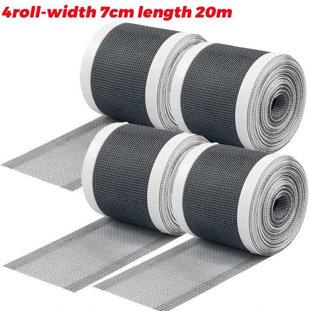 Selbstklebendes Reparaturtape von Binchi Outdoor Product in Grau zur Insektenabwehr und Reparatur von Fenstergittern oder Bodenabläufen - Bild 1