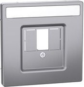 Merten System Design Abdeckung Edelstahl mit rechteckigem Ausschnitt in Silber MEG4250-6036 - Bild 1