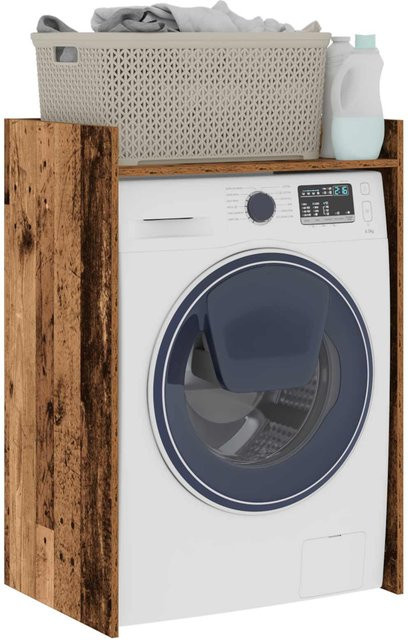 Waschmaschinenschrank Yiwydaa in Altholz-Optik, Braun, B/T/H: 67,5 x 48 x 97 cm - Bild 1