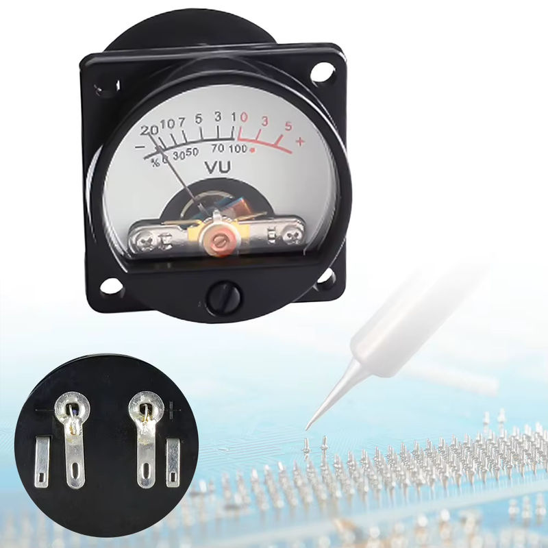 APWIKOGER 500UA Panel VU Meter mit warmem Backlight für Audio Level Recording in Schwarz - Bild 5