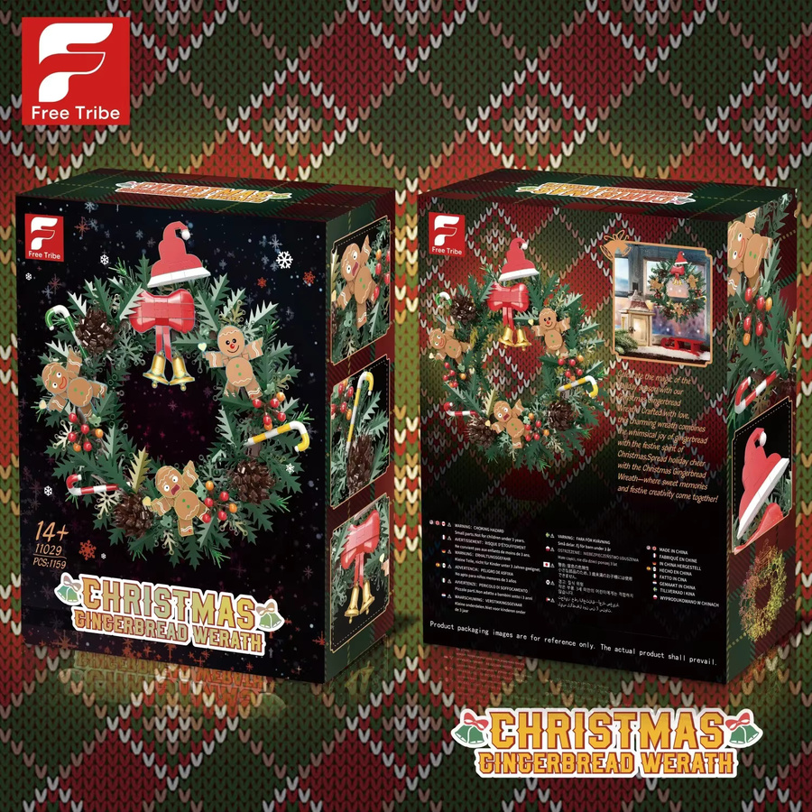 AMAZINGBLOKS Weihnachten Lebkuchenmann Girlande, Bausteine, 1159 Teile, ab 14 Jahren - Bild 3
