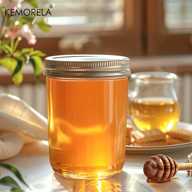 KEMORELA 4er Set Einmachgläser aus Glas mit Deckel und Dichtung, transparent, 350 ml - Bild 3