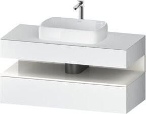 Duravit Waschtischunterschrank Qatego in Weiß Hochglanz, B/T/H: 120 x 55 x 60 cm - Bild 1