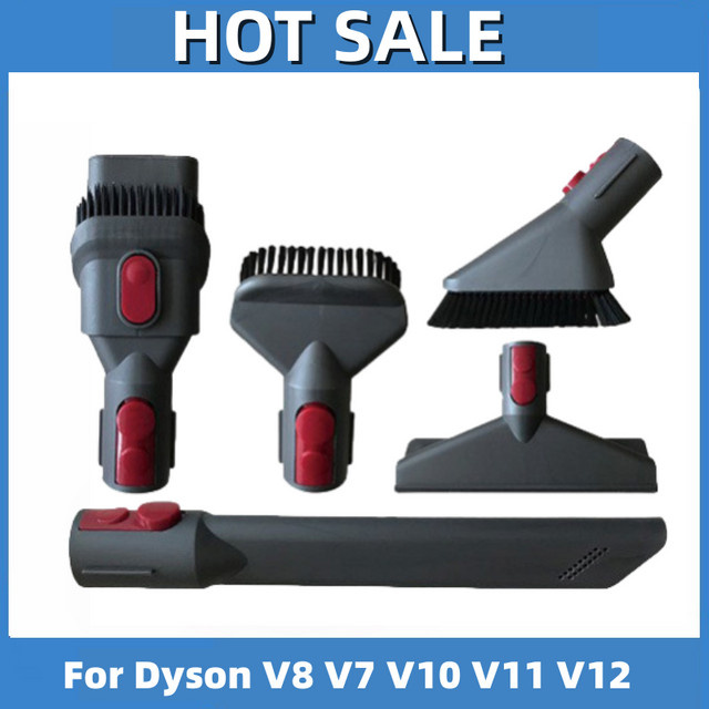 Dyson Ersatzteil-Set mit langer Borstenbürste in Grau für V7 V8 V10 V11 V12 Staubsauger - Bild 1