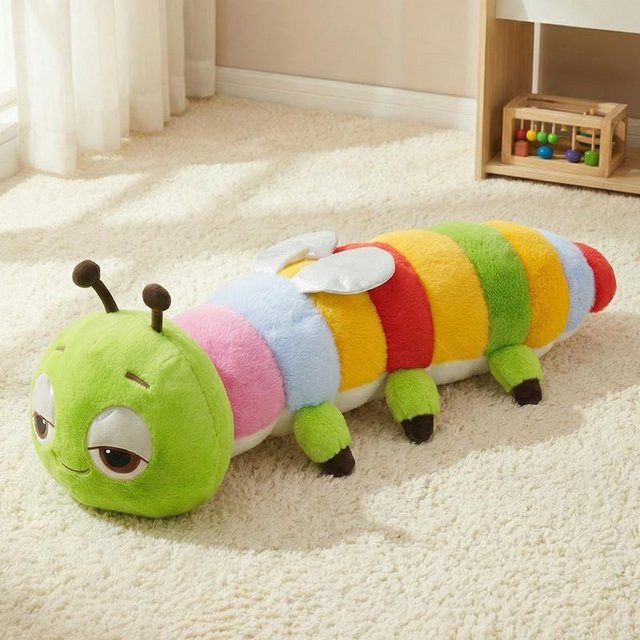 Linyi toy Bunte Raupen-Stofftiere, Umarmungs-Kissen, Bunt / Mehrfarbig - Bild 1