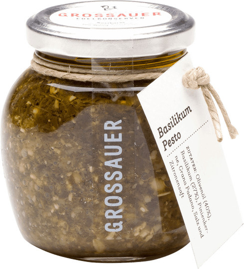 Grossauer Edelkonserven Basilikum-Pesto 180 g - Bild 1