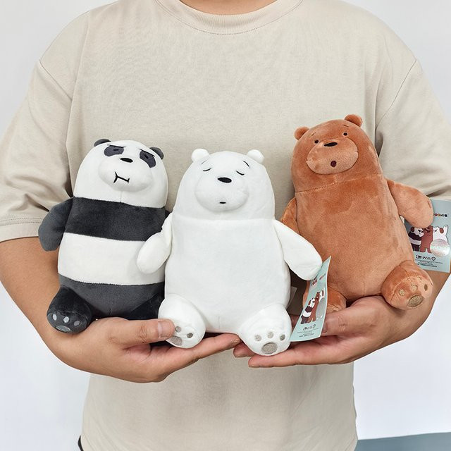 HUGKIS We Bare Bears sitzende Plüschtiere, 20 cm - Bild 1