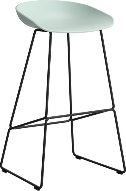 HAY About A Stool AAS 38 Hocker in Grün aus Stahl und Polypropylen - Bild 1