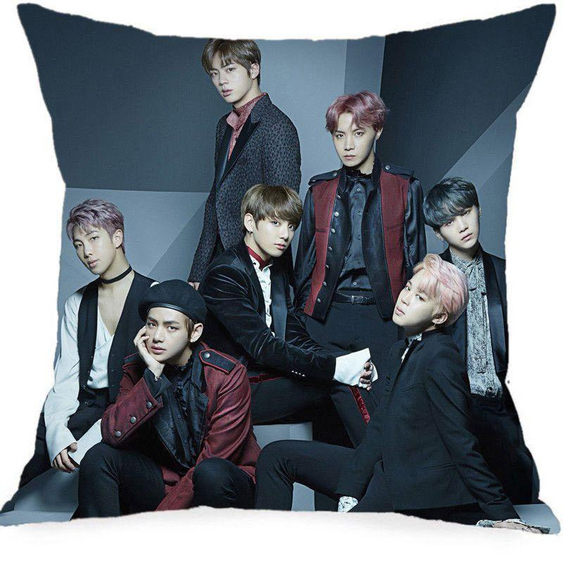 Kpop BTS Bangtan Boys J-HOPE Kissenbezug Blue Multicolour Pfirsichhaut 45 x 45 cm - Bild 5