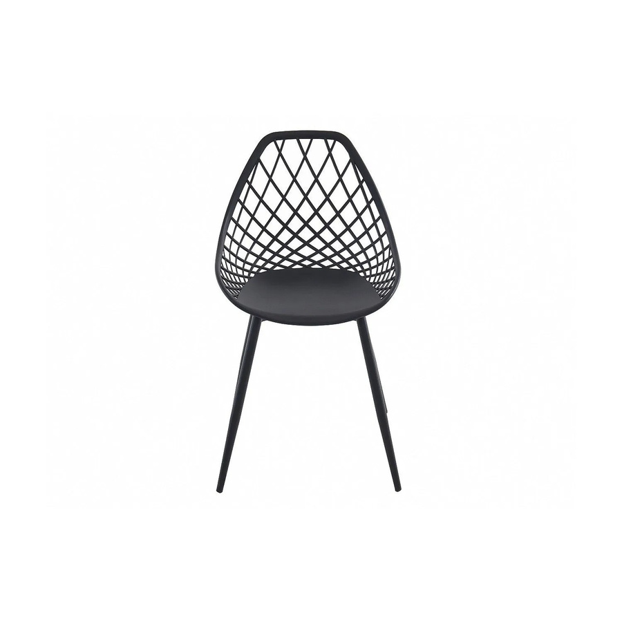 Gartenstuhl Malaga von Vente-unique in Schwarz Matt aus Polypropylen und Metall, Breite: 54,5 cm - Bild 2