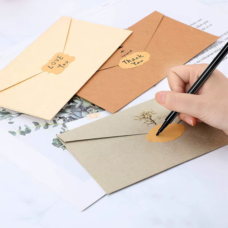 250 Stück selbstklebende Kraft-Tags aus Papier in Braun für individuelle Weihnachtsgeschenke und Namensschilder für Gläser - Bild 2