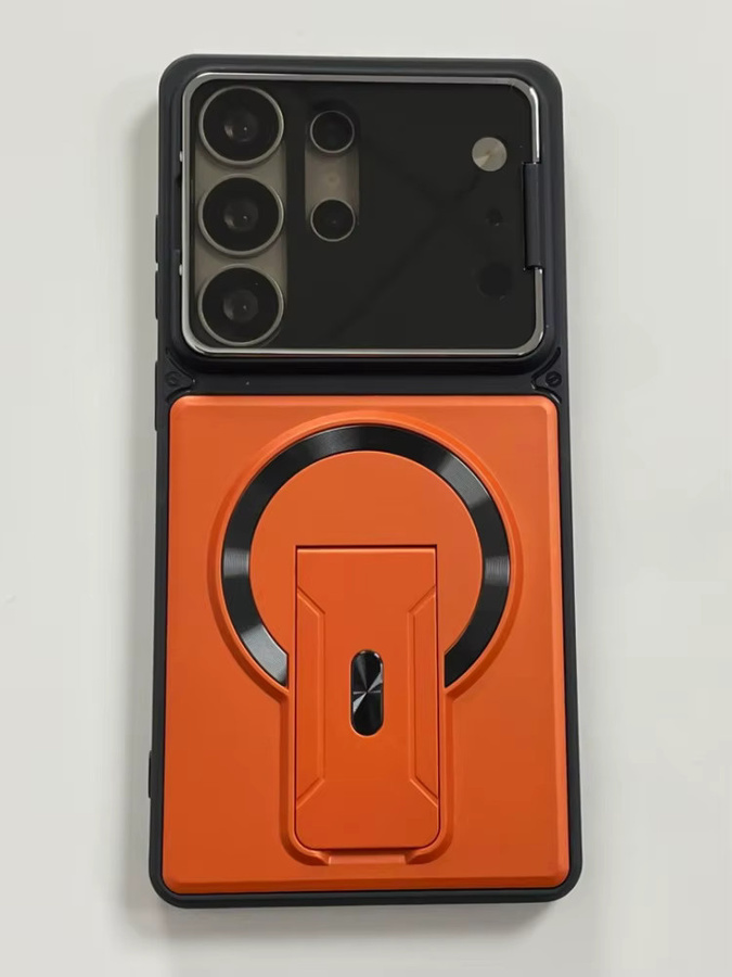Magnetische Handyhülle für Samsung Galaxy S24 S25 S26 Ultra A56 A57 A37 A17 A16 A06 A07 mit Objektivfilter-Halterung in Silber - Bild 3