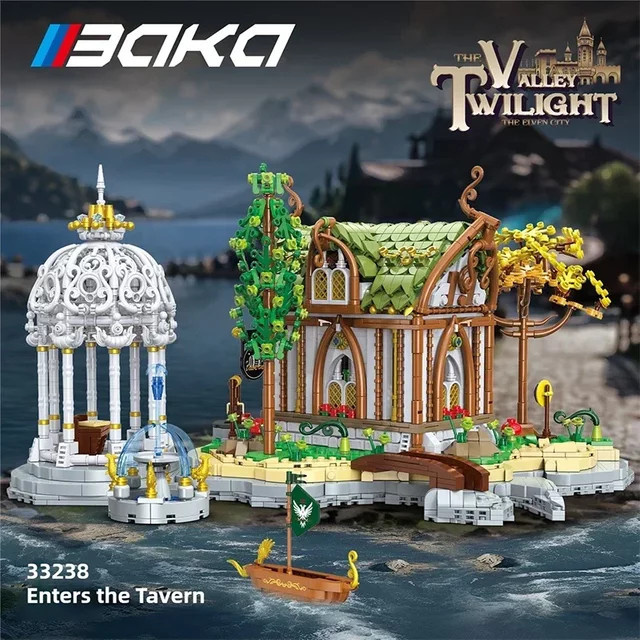 CETYL Bausteine Set Nordic Wasser Stadt Taverne Fantasy Gebäude Modell aus 2867 Teilen, Mehrfarbig - Bild 1
