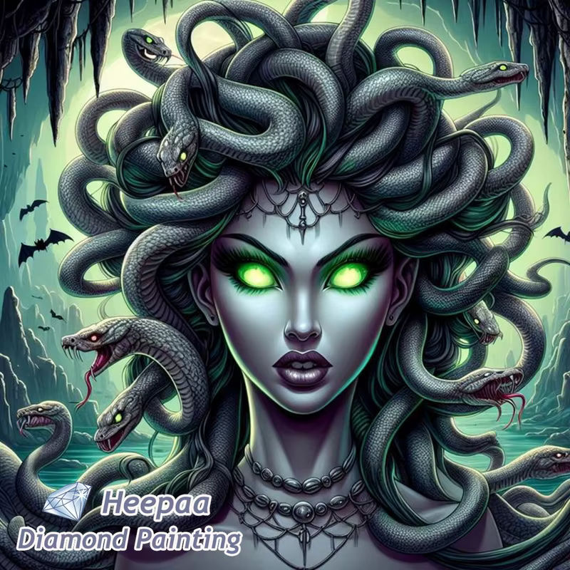 YUTTEE 5D DIY Diamantmalerei Set Medusa Gorgon Griechische Mythologie Mehrfarbig - Bild 2