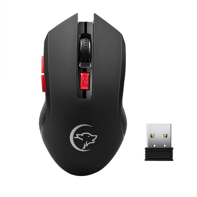 YWYT G817 Kabellose Gaming-Maus mit 2400 DPI, 6 Tasten und optischem Sensor, Schwarz - Bild 1