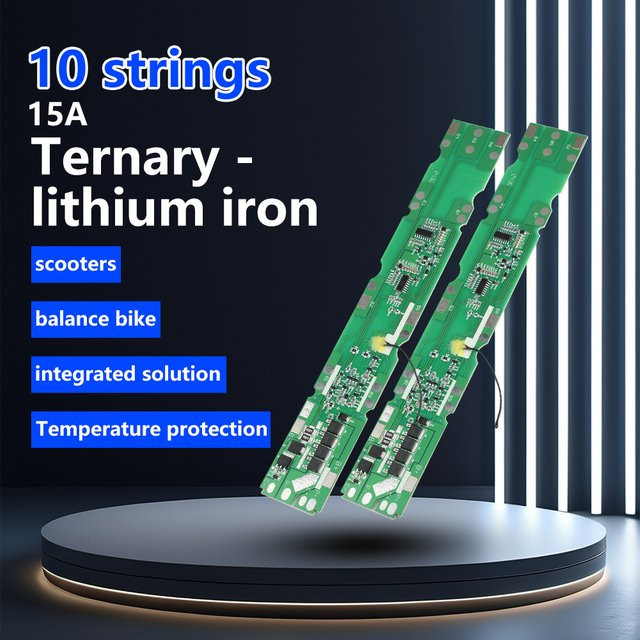 Aideepen 10S 36V 15A 18650 Lithium-Batterie-Schutzplatine mit NTC-Temperaturregelung für Elektroroller in Grün - Bild 1
